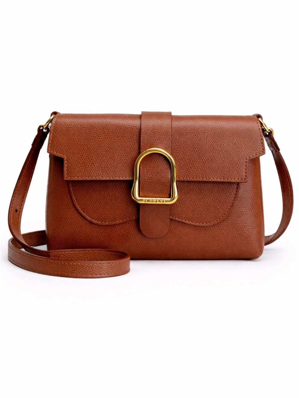 Senreve Aria Belt Bag Chestnut Pebbled Leather - Pristine 4-Way Bag